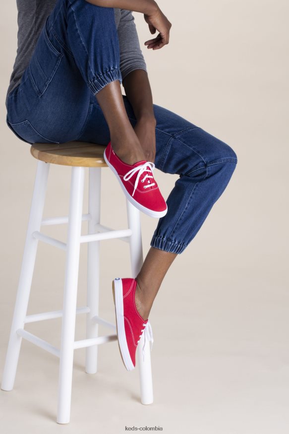 RF0RND95 zapatillas campeon originales rojo mujer Keds