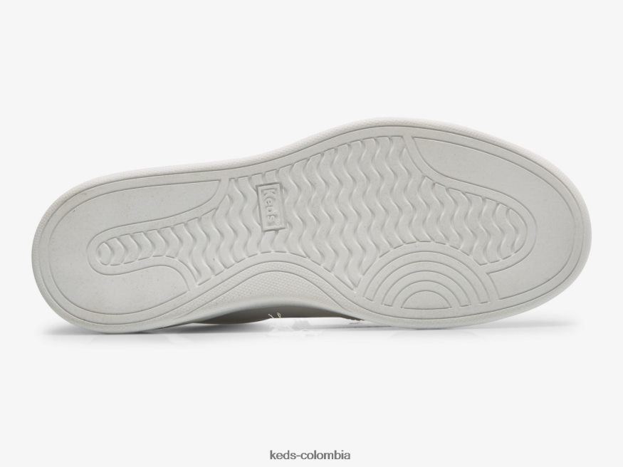 RF0RND98 zapatillas de cuero corte blanco mujer Keds