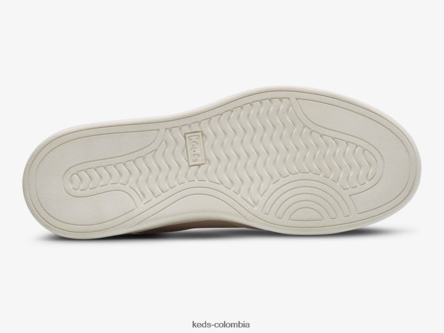 RF0RND99 zapatilla the court de piel y ante rosa claro blanco mujer Keds