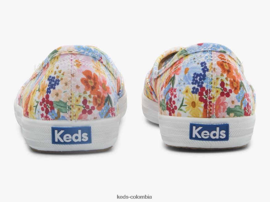 RF0RND19 zapatillas sin cordones mini margaux blanco multicolor mujer Keds x Rifle Paper Co.