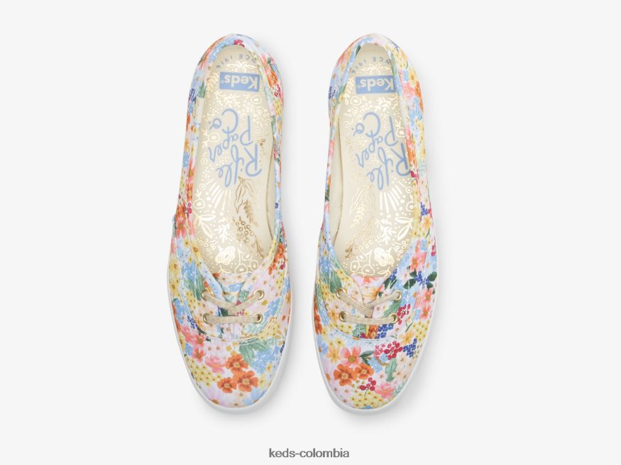 RF0RND19 zapatillas sin cordones mini margaux blanco multicolor mujer Keds x Rifle Paper Co.