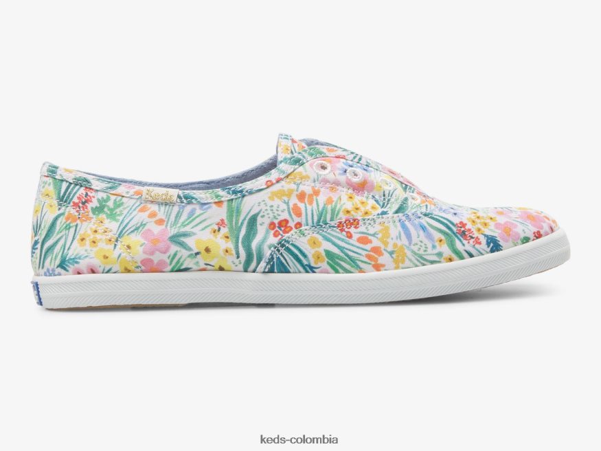 RF0RND20 zapatillas sin cordones chillax lea blanco multicolor mujer Keds x Rifle Paper Co.
