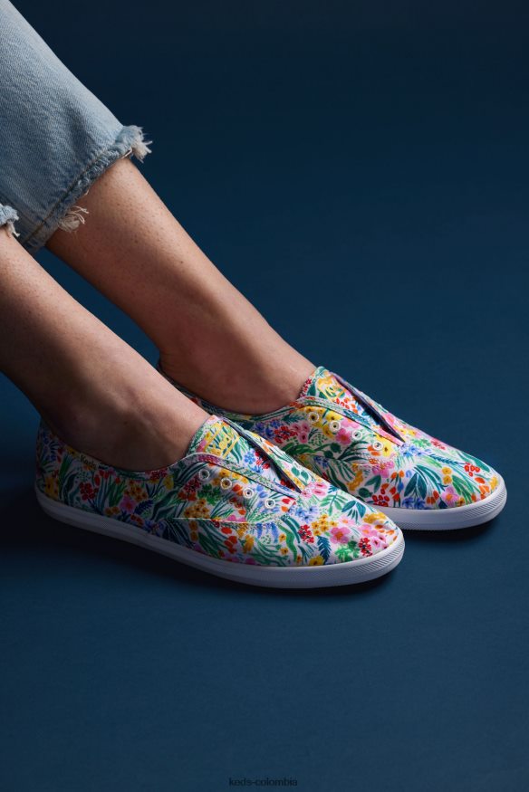 RF0RND20 zapatillas sin cordones chillax lea blanco multicolor mujer Keds x Rifle Paper Co.