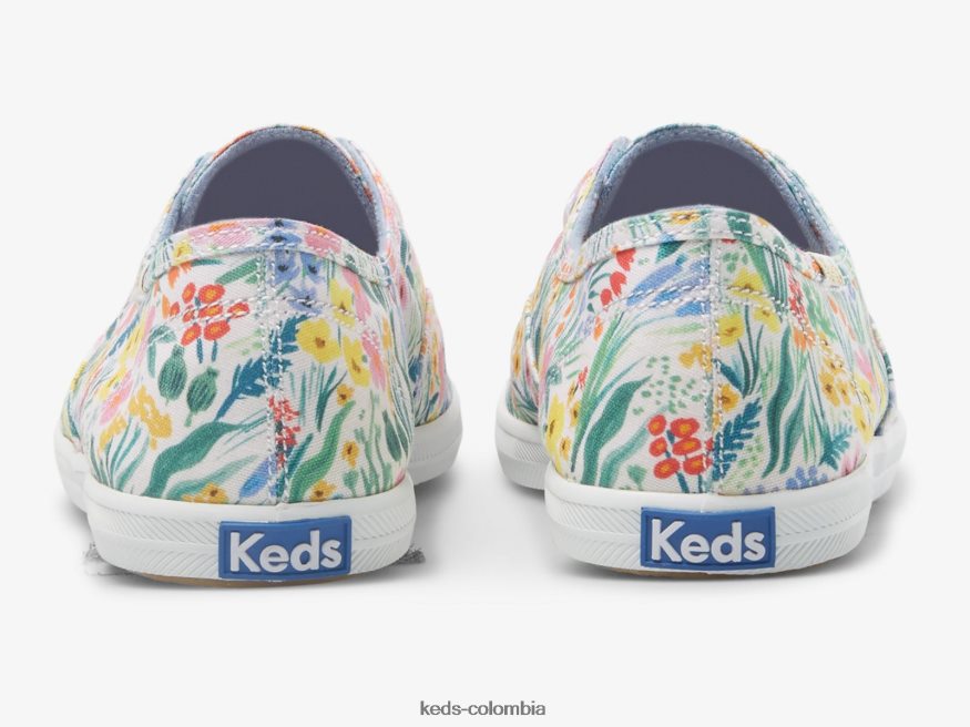 RF0RND20 zapatillas sin cordones chillax lea blanco multicolor mujer Keds x Rifle Paper Co.