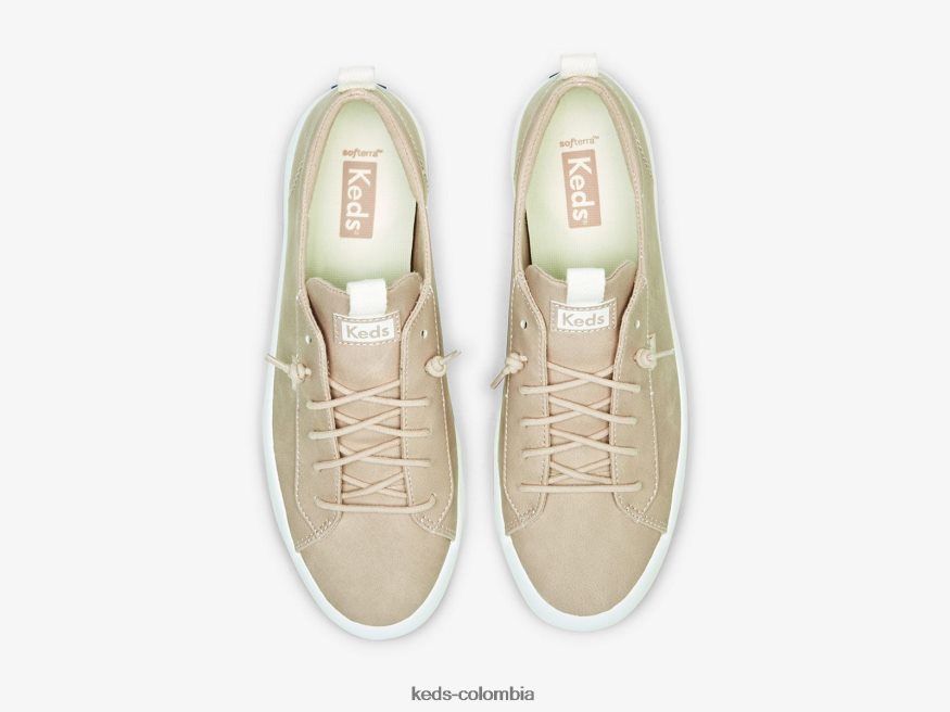 RF0RND212 Zapatilla sin cordones Kickback de piel sintética color de malva mujer Keds