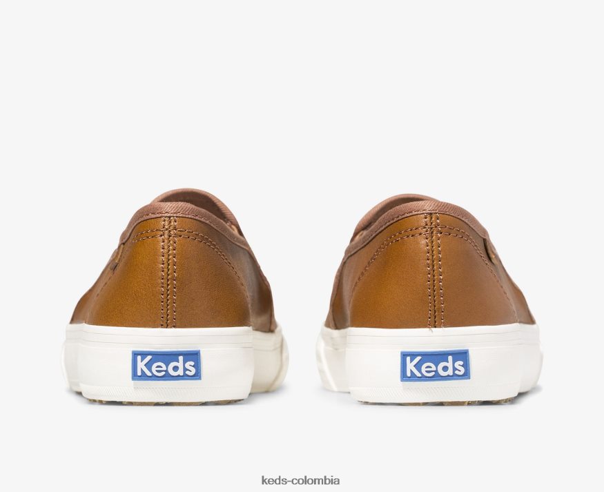 RF0RND26 zapatilla sin cordones de cuero de dos pisos coñac mujer Keds