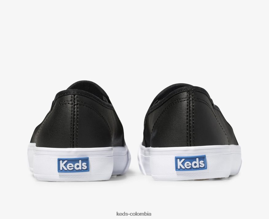 RF0RND27 zapatilla sin cordones de cuero de dos pisos negro mujer Keds