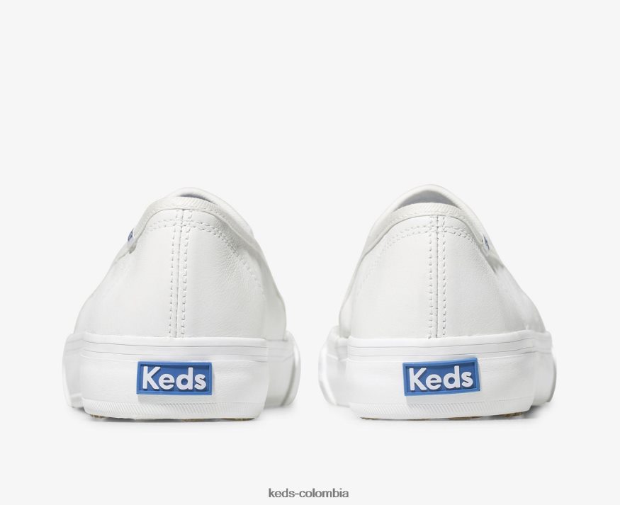 RF0RND28 zapatilla sin cordones de cuero de dos pisos blanco mujer Keds