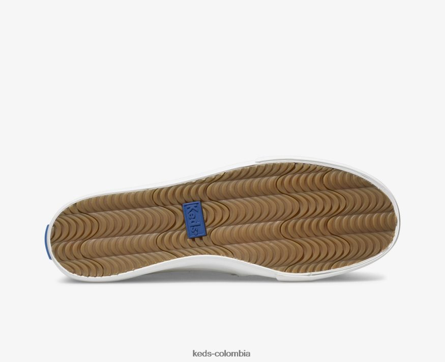 RF0RND28 zapatilla sin cordones de cuero de dos pisos blanco mujer Keds