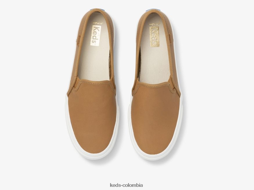 RF0RND30 zapatilla sin cordones de cuero de dos pisos moca mujer Keds