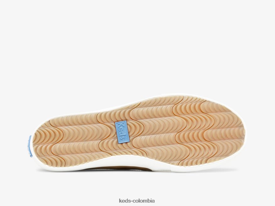 RF0RND30 zapatilla sin cordones de cuero de dos pisos moca mujer Keds