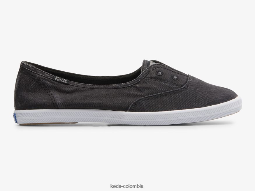 RF0RND36 tenis sin cordones chillax mini de sarga negro mujer Keds