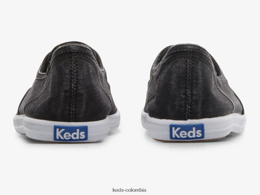 RF0RND36 tenis sin cordones chillax mini de sarga negro mujer Keds