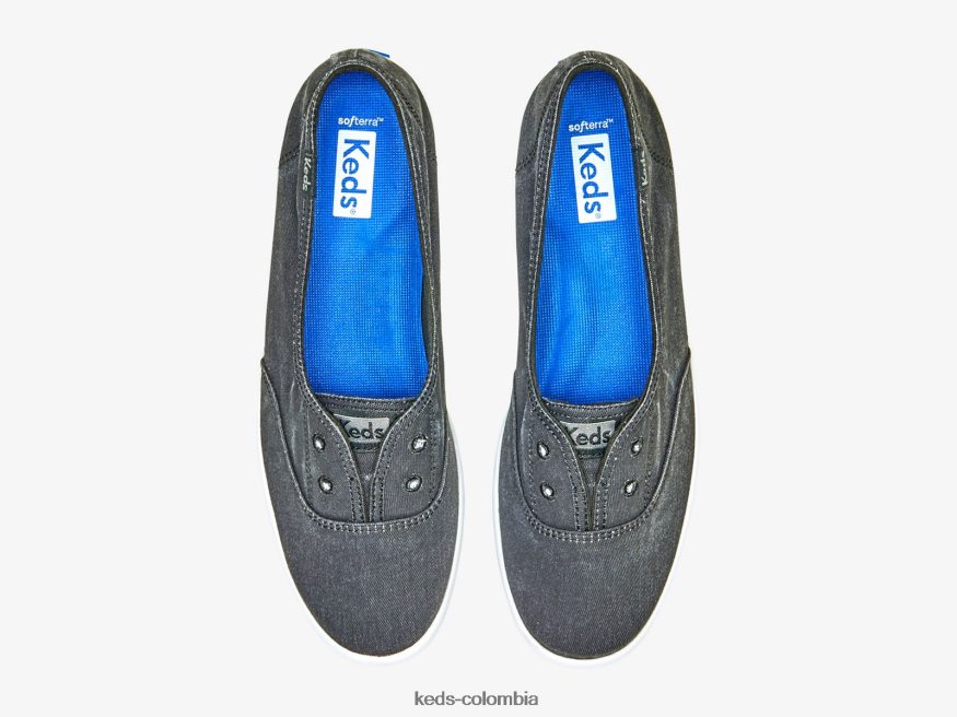 RF0RND36 tenis sin cordones chillax mini de sarga negro mujer Keds
