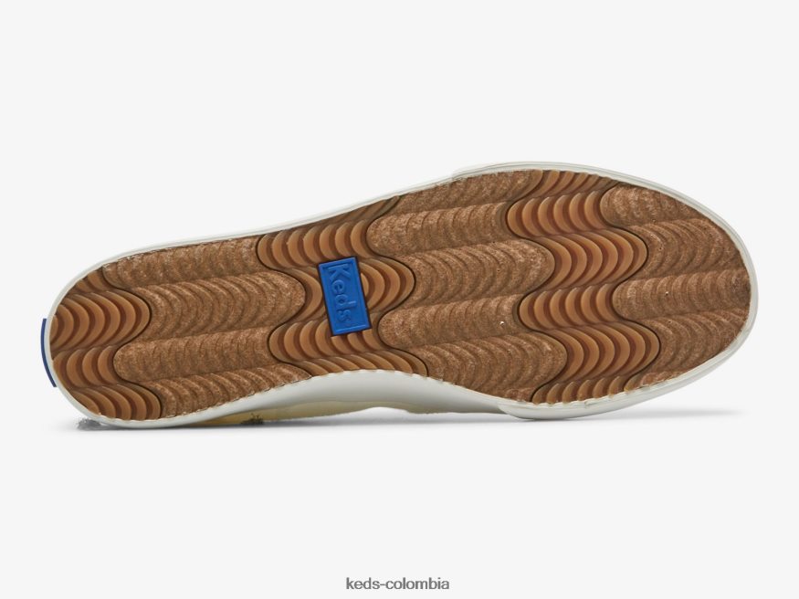 RF0RND39 Zapatilla sin cordones de croché con círculo de dos pisos blanco mujer Keds