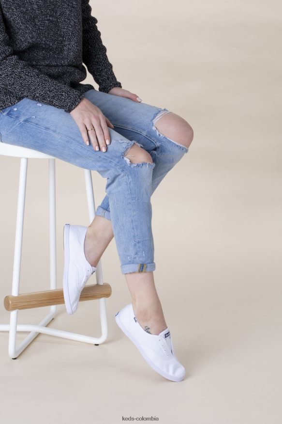 RF0RND3 zapatillas sin cordones chillax basics blanco mujer Keds