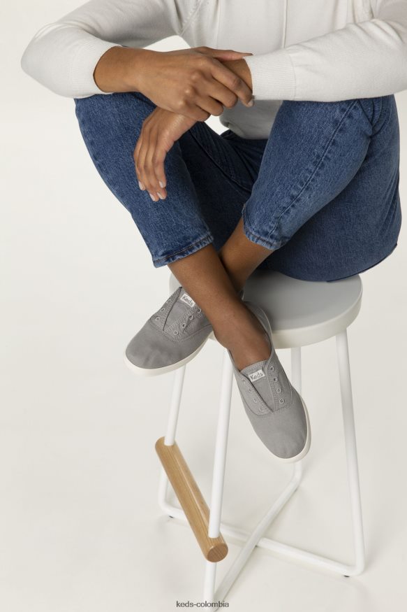 RF0RND41 Zapatilla sin cordones lavable Chillax llovizna gris mujer Keds