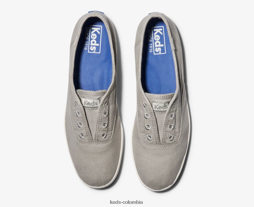 RF0RND41 Zapatilla sin cordones lavable Chillax llovizna gris mujer Keds