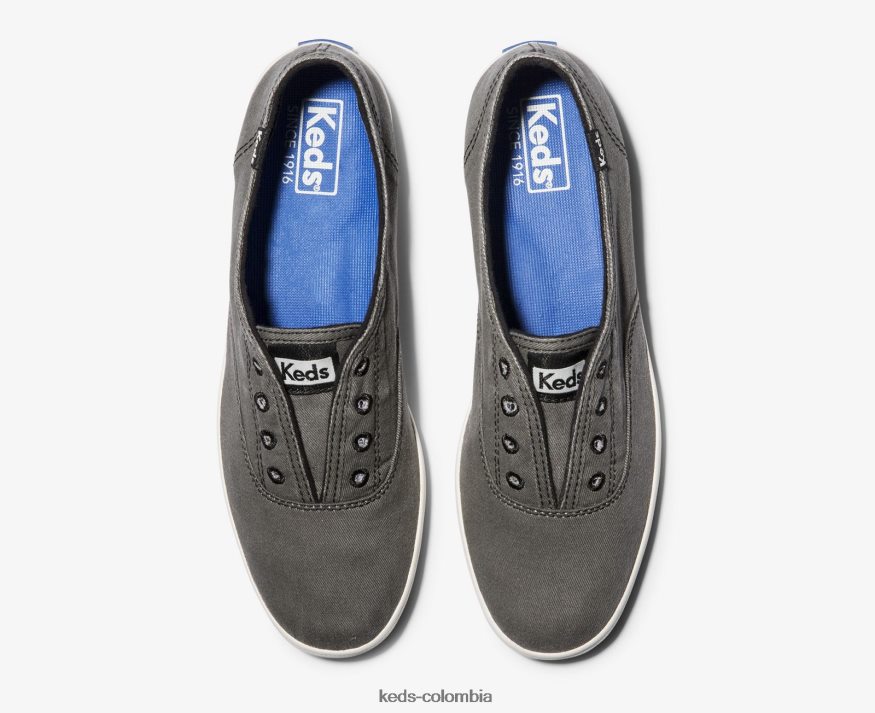 RF0RND42 Zapatilla sin cordones lavable Chillax carbón mujer Keds