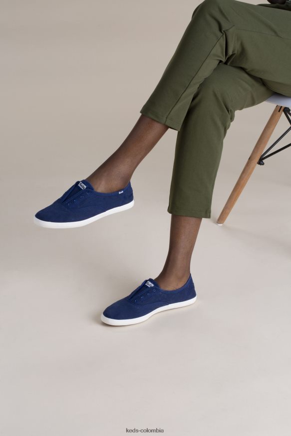 RF0RND43 Zapatilla sin cordones lavable Chillax azul mujer Keds