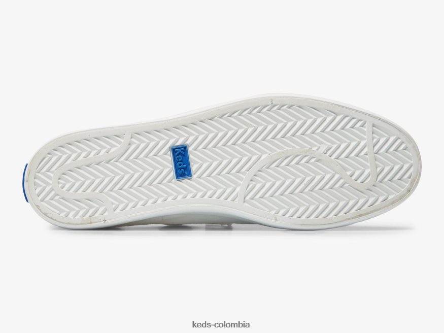 RF0RND59 zapatilla sin cordones de lona Kickback blanco mujer Keds