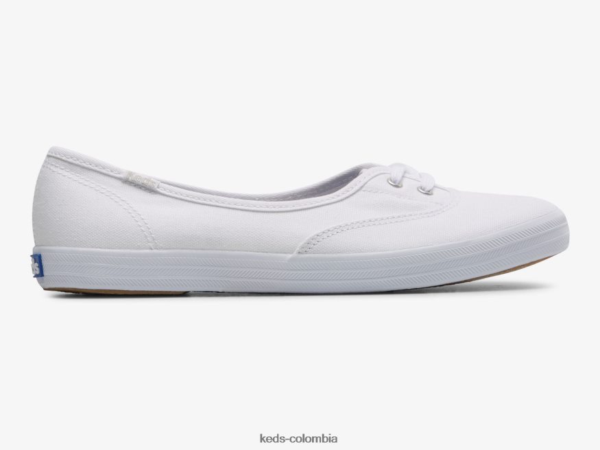 RF0RND5 la mini zapatilla de lona sin cordones blanco mujer Keds