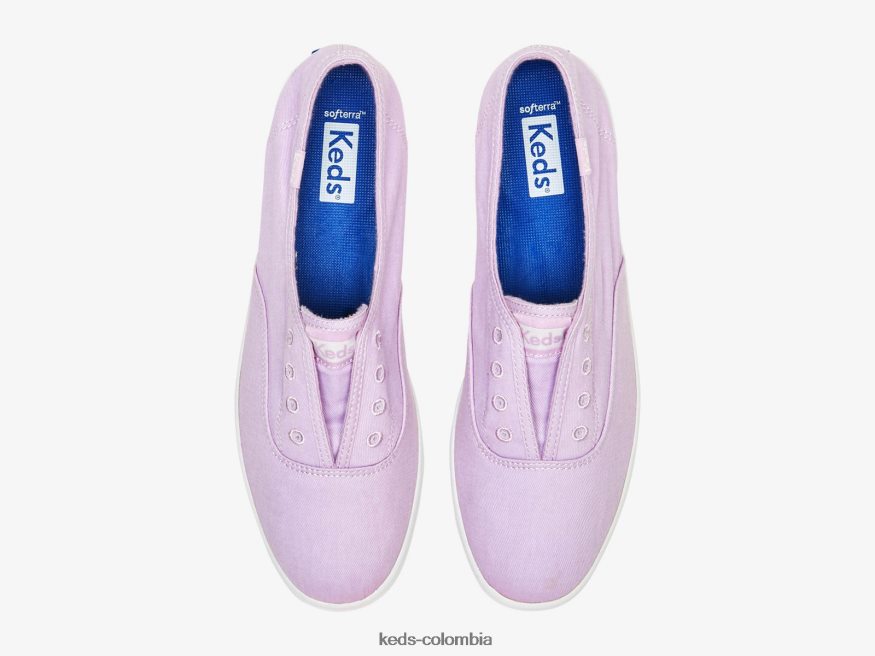 RF0RND61 Zapatilla sin cordones de sarga lavable Chillax lila mujer Keds