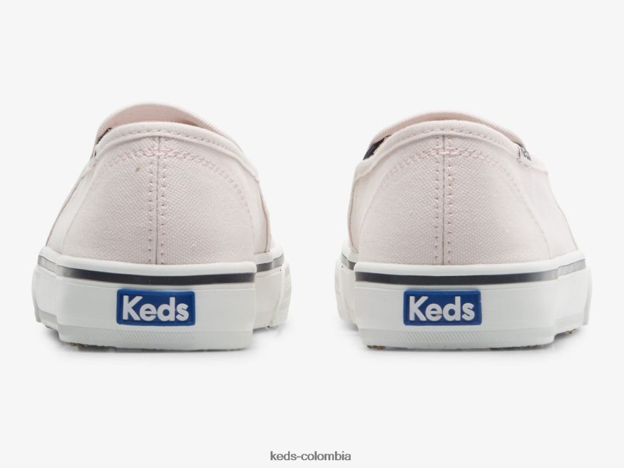 RF0RND66 tenis de lona de dos pisos sin cordones rosa claro mujer Keds
