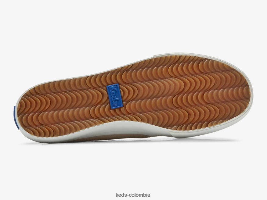 RF0RND69 Zapatilla sin cordones Double Decker de gamuza perforada Rosa claro mujer Keds