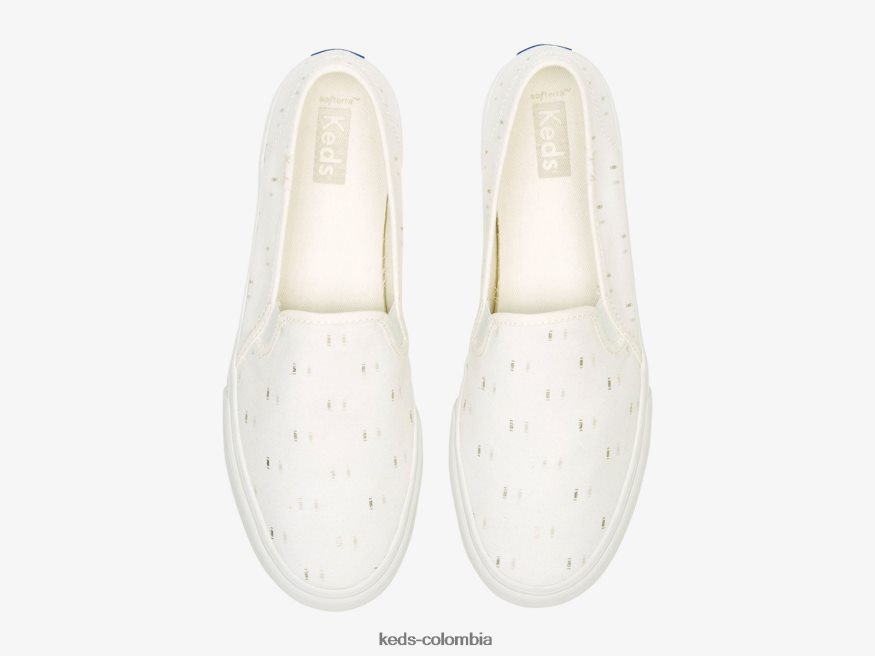 RF0RND70 zapatilla sin cordones de tela de dos pisos oro blanco roto mujer Keds