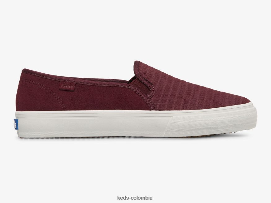 RF0RND75 Zapatilla de deporte sin cordones de gamuza con relieve de doble piso higo mujer Keds
