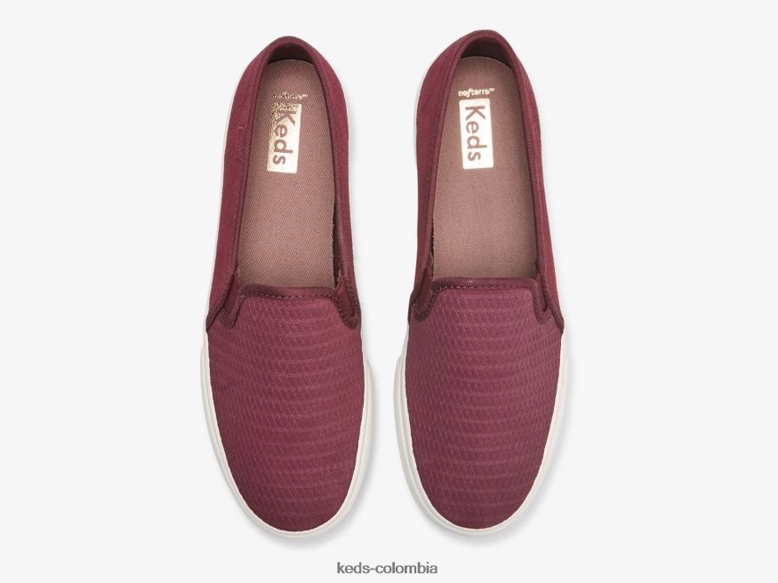 RF0RND75 Zapatilla de deporte sin cordones de gamuza con relieve de doble piso higo mujer Keds
