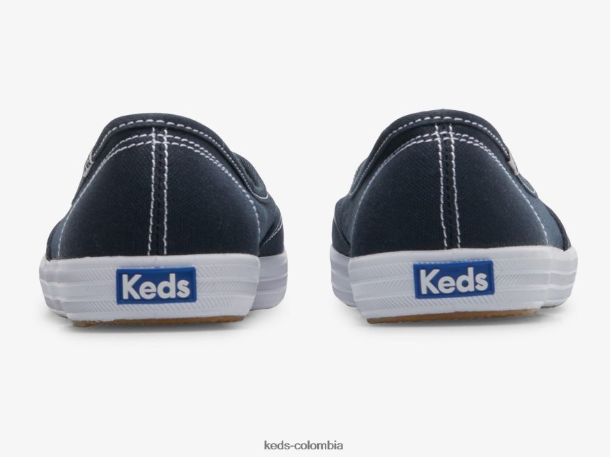 RF0RND7 la mini zapatilla de lona sin cordones Armada mujer Keds