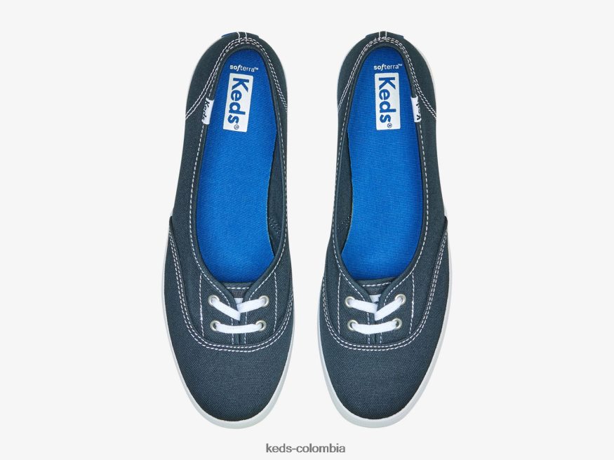 RF0RND7 la mini zapatilla de lona sin cordones Armada mujer Keds