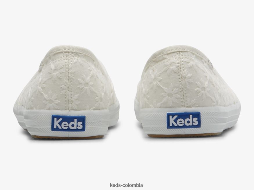 RF0RND8 la zapatilla sin cordones con ojales mini blanco mujer Keds