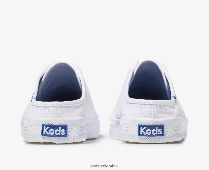 RF0RND11 Zapatilla mule kickstart de lona sin cordones blanco mujer Keds