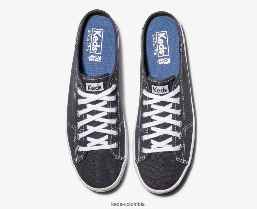RF0RND12 Zapatilla mule kickstart de lona sin cordones Armada mujer Keds