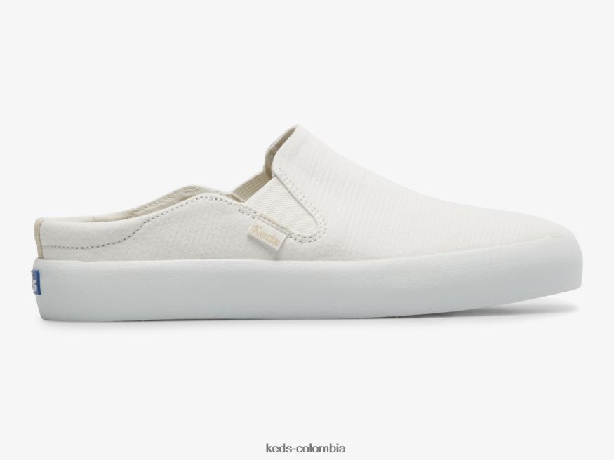 RF0RND51 Zapatilla sin cordones Kickback Mule de crepé Blanco como la nieve mujer Keds