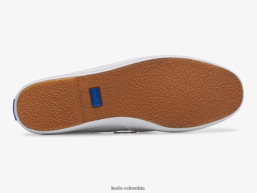 RF0RND52 Zapatilla moxie mule de piel sin cordones blanco mujer Keds