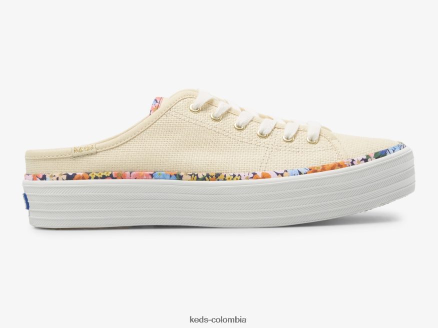 RF0RND54 mula kickstart rafia natural mujer Keds x Rifle Paper Co.