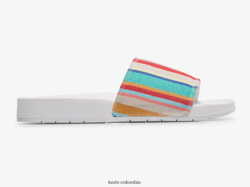 RF0RND18 felicidad ecológica sin cordones blanco rosa multicolor mujer Keds