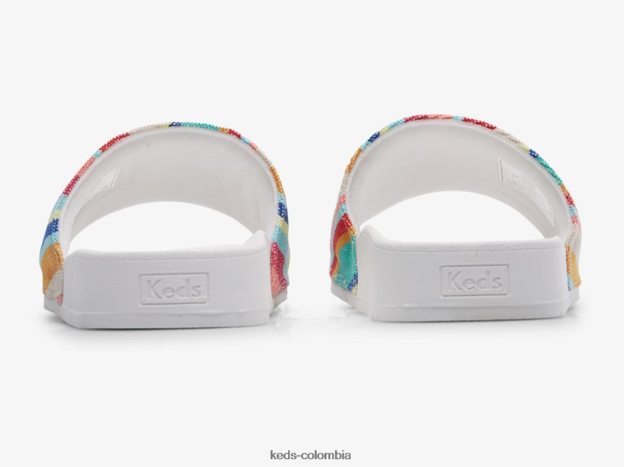 RF0RND18 felicidad ecológica sin cordones blanco rosa multicolor mujer Keds