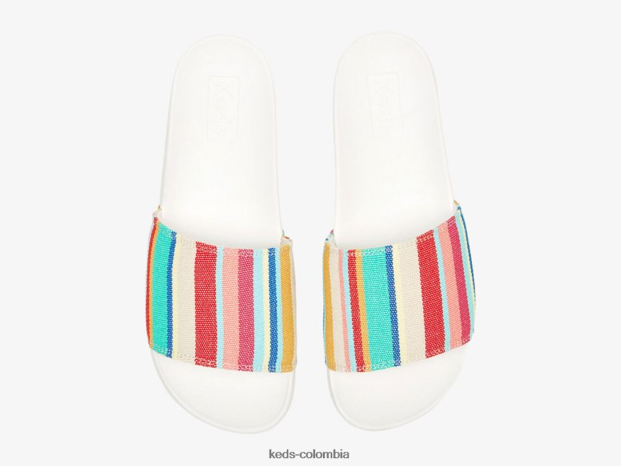 RF0RND18 felicidad ecológica sin cordones blanco rosa multicolor mujer Keds