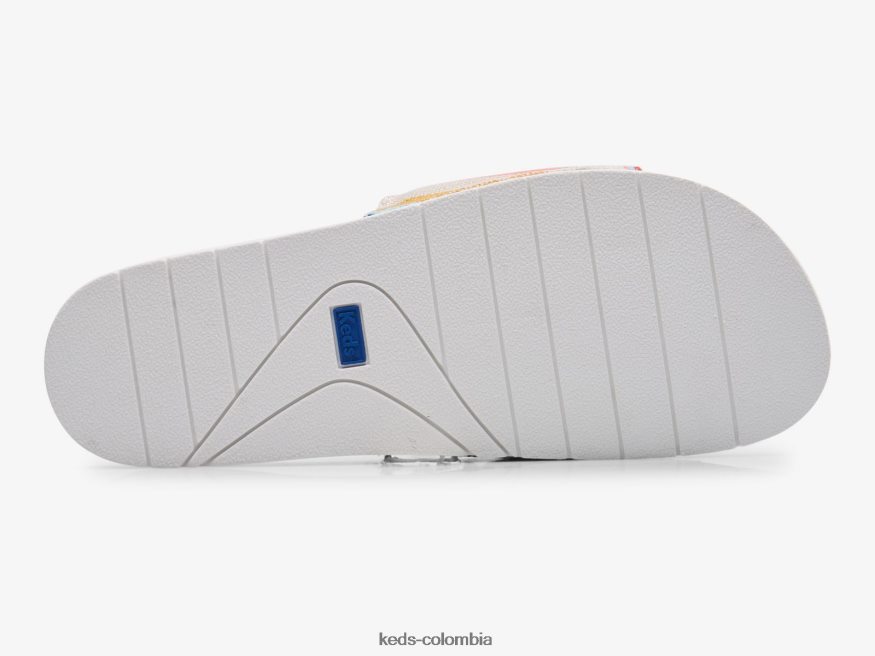 RF0RND18 felicidad ecológica sin cordones blanco rosa multicolor mujer Keds