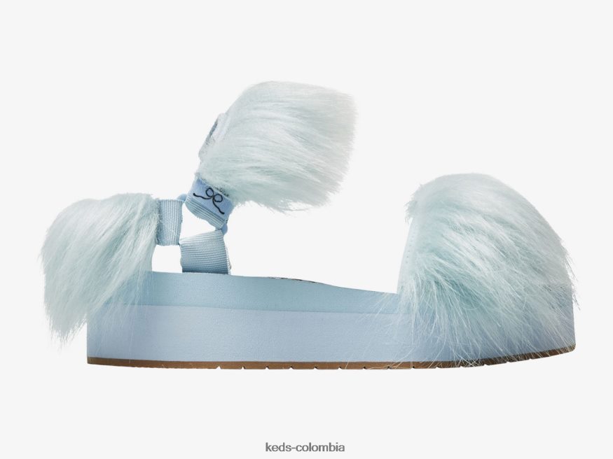 RF0RND57 plataforma trío azul mujer Keds x Maisie Wilen