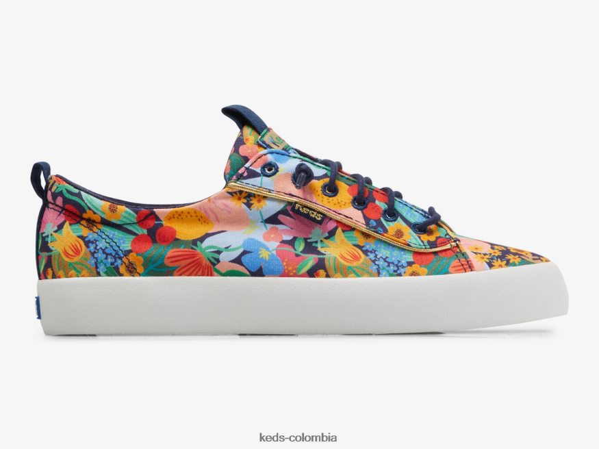 RF0RND22 contragolpe sicilia azul marino multicolor mujer Keds x Rifle Paper Co.
