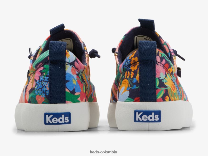 RF0RND22 contragolpe sicilia azul marino multicolor mujer Keds x Rifle Paper Co.