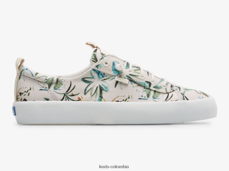 RF0RND23 tenis con estampado Kickback Island beige multicolor mujer Keds