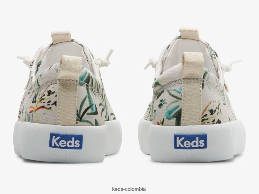 RF0RND23 tenis con estampado Kickback Island beige multicolor mujer Keds