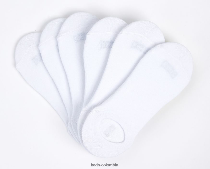 RF0RND252 Paquete de 6 delineadores básicos Signature. blanco niño grande Keds